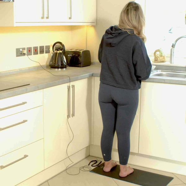 Earthing Feet on mat Image - Earthing Revolution