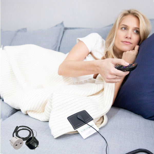 Earthing Throw - Organic Cotton and Polyester Grounding Blanket Kit - Earthing Blanket - Earthing Revolution Ltd